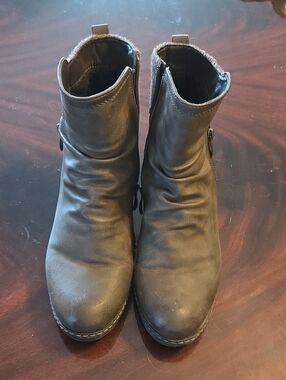 3 For $40 Everyday Women's Ankle Booties in Dark Brown - Sleek Side-Zip Design